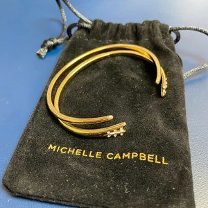 New Michelle Campbell Gold Talon Bracelet Bangles Set